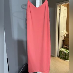 Women’s pink tank top style midi dress